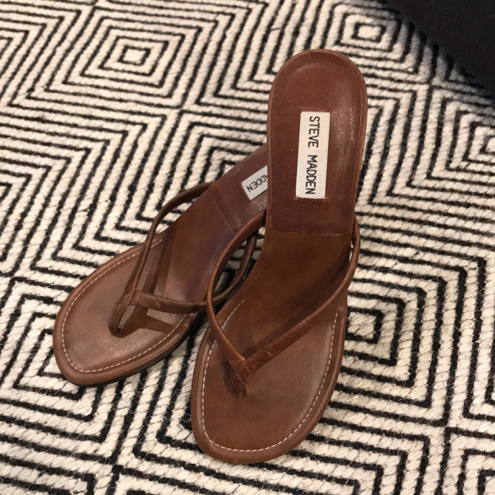 Brown Steve Madden Slide Sandals